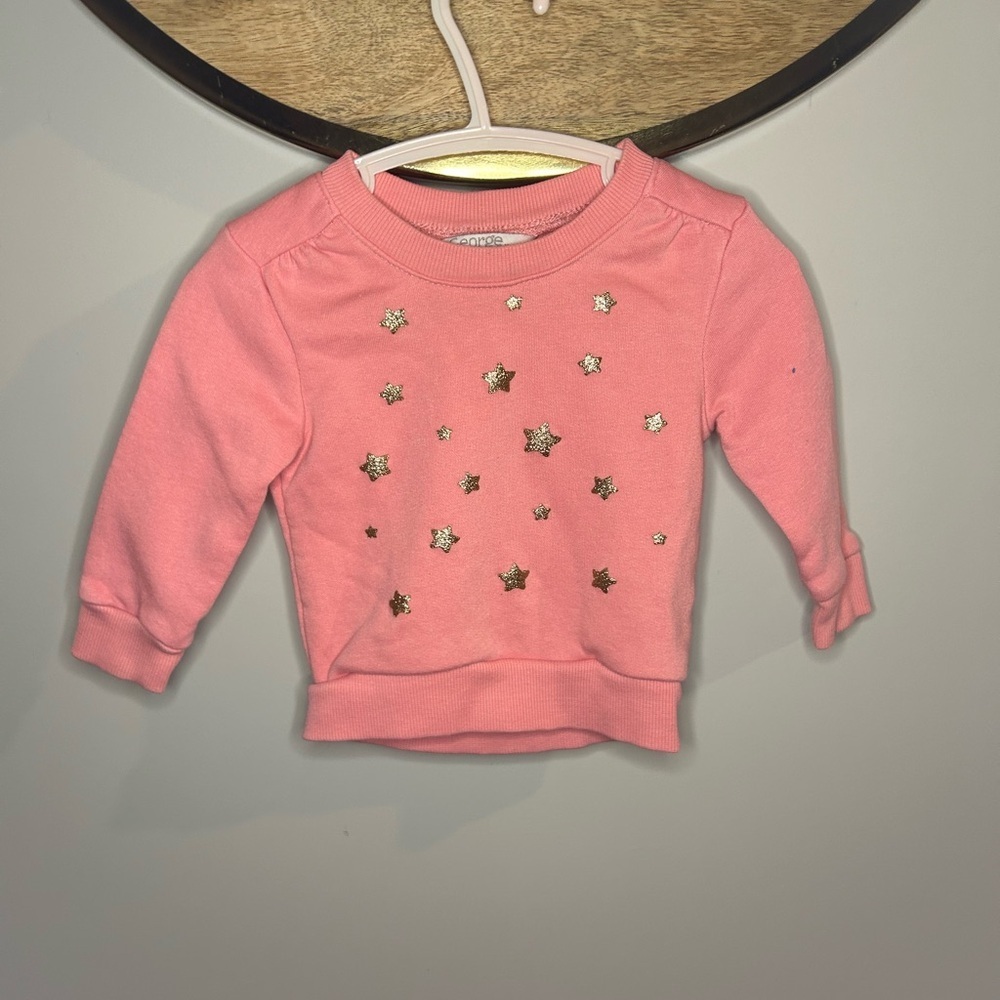 George Pink and Gold Star Kids Sweatshirt